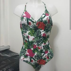 Uniqlo one piece floral swimsuit
